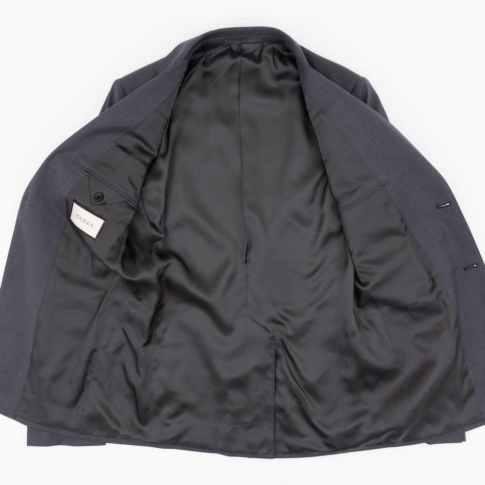 NWOT GUCCI Slim Fit Wool Suit Men's 46 Gray - Picture 2 of 15